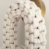 Fiber Lamp Sconce | French Macrame handweave light sculpture | Sconces by Light and Fiber. Item composed of cotton and metal in boho or contemporary style