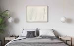 Willows W3648 A | Mixed Media in Paintings by Michael Denny Art, LLC. Item made of bamboo with cotton works with minimalism & contemporary style
