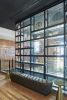 Script plexiglass painting | Paneling in Wall Treatments by Clementine Studio | The Charmant Hotel in La Crosse. Item composed of glass and synthetic