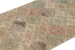 Vintage Zeki Müren Runner in Green and Beige-Brown Tones | Area Rug in Rugs by Rug and Kilim