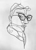 Wire Portrait - Sculpture | Sculptures by Claudine Gevry Studio. Item made of steel works with minimalism & contemporary style