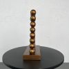 Dark bronze wall sculpture | Sculptures by IRENA TONE. Item composed of wood in minimalism or art deco style