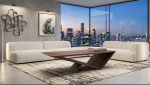 Time/Space Portal Table In Walnut | Coffee Table in Tables by Neal Aronowitz. Item composed of wood in boho or minimalism style