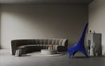 "Nyx" Contemporary lounge chair in blue lacquered  fiberglas | Chairs by Carcino Design. Item compatible with contemporary and eclectic & maximalism style