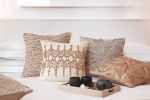 Ikat Beaded Cushion Cover | Pillows by Kubo. Item made of fiber