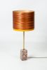Rock Base and Sapele Shade Table Lamp | Lamps by Tapio. Item composed of wood & copper compatible with contemporary and art deco style