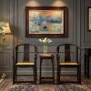 Heritage Ming Style Scholar's Dragon Horseshoe Armchair Set | Chairs by Dynasty Artisan. Item made of wood works with minimalism & contemporary style