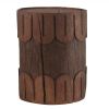 Bisous Hand Carved Log Table | End Table in Tables by Pfeifer Studio. Item made of wood works with boho & minimalism style