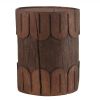 Bisous Hand Carved Log Table | End Table in Tables by Pfeifer Studio. Item made of wood works with boho & minimalism style