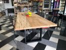 Custom Branded Solid wood table tops | Dining Table in Tables by Stone City Woodworks. Item composed of wood & steel