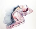 Jess No. 17 : Original Watercolor Painting | Paintings by Elizabeth Becker. Item made of paper works with minimalism & contemporary style