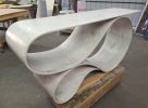 Whorl Console in Concrete Canvas | Console Table in Tables by Neal Aronowitz. Item made of cement works with boho & minimalism style