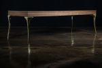 Enzio Cast Bronze and Wood Coffee Table from Costantini | Tables by Costantini Design. Item composed of walnut and bronze