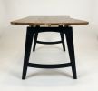 Oak Standoff Desk | Tables by Neuse Bend Joinery. Item composed of oak wood and brass in mid century modern or contemporary style