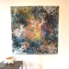 Walking In Peace | Oil And Acrylic Painting in Paintings by Kim Shockley Karelson Art. Item composed of birch wood compatible with boho and contemporary style