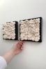 Woven wall art frame (Rock 004 & Rock 005) | Tapestry in Wall Hangings by Elle Collins. Item made of oak wood with cotton works with minimalism & mid century modern style