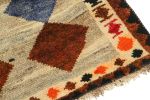 Vintage Gabbeh Tribal Runner in Gray with Brown, Orange | Area Rug in Rugs by Rug and Kilim