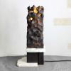 Volcano Table Lamp — Yakisugi Wood & Marble | Lamps by Gabor Gobi. Item made of wood with marble