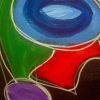 Enchanted Music | Oil And Acrylic Painting in Paintings by Nathalie D Gribinski. Item made of canvas compatible with mid century modern and contemporary style
