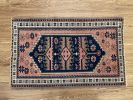 Vintage Turkish Rug Doormat | 1.11 x 3.1 | Small Rug in Rugs by Vintage Loomz. Item composed of wool compatible with boho and country & farmhouse style