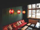 Bar in Germany | Pendants by WeraJane Design | the good hood in Bielefeld. Item made of fabric with fiber