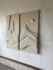 ‘Ruhe’ by Greyya Jay | Wall Sculpture in Wall Hangings by Greyya Jay. Item composed of wood and cement in minimalism or contemporary style