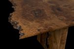 Cross Grain Burr Elm Table with Inverted Live Edge Legs. | Dining Table in Tables by Jonathan Field. Item composed of wood