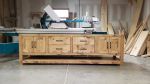 Model #1072 - Custom Double Sink Vanity | Countertop in Furniture by Limitless Woodworking. Item made of maple wood works with mid century modern & contemporary style