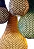 Hanging Knitted Lamp Shade - Dropped | Pendants by Ariel Zuckerman Studio. Item made of fabric with synthetic