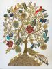 India Wall Art Of Kalpataru Tree Of Life | Embroidery & Need | Wall Hangings by MagicSimSim