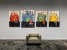Color Field I Red | Collage in Paintings by Glen Gauthier