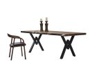 Solid Walnut Table - Wood Table - Rustic Wooden Table | Dining Table in Tables by Tinella Collection. Item made of walnut with metal works with contemporary & country & farmhouse style