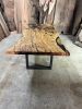 Black Olive Epoxy Resin Custom Live Edge Dining Table | Tables by TigerWoodAtelier. Item made of wood & metal compatible with minimalism and contemporary style