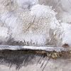 Paloma Skies - Mixed Media Elemental Cloud Painting | Mixed Media by Jennifer Lorton Art. Item composed of canvas compatible with coastal style