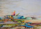 Rig, 59cm x 84cm, Acrylic on paper | Oil And Acrylic Painting in Paintings by Sangeeta Sagar. Item composed of paper and synthetic