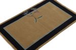 Rug & Kilim’s Chinese Art Deco Rug with Camel Field and Blue | Area Rug in Rugs by Rug and Kilim