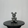 Stainless Steel Bear Family of 3 Sculpture Minimalistic Anim | Sculptures by IRENA TONE. Item made of steel compatible with minimalism and art deco style