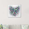 Blossoming Whirlwind — Original Textured Heart Painting | Oil And Acrylic Painting in Paintings by DaggArt. Item made of canvas works with contemporary style
