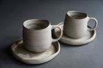Stone - "STABILITY" squat mug with handle | Drinkware by Laima Ceramics. Item made of stoneware works with rustic style