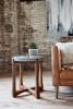 Concrete + Carved Wood End Tables | Tables by Alicia Dietz Studios. Item composed of walnut and concrete