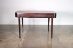 Desk in Red Leather, In Stock | Tables by Costantini Design. Item composed of wood in mid century modern or contemporary style