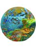 Viewer Interactive Painted Sequin Circle | Oil And Acrylic Painting in Paintings by Leisa Rich | Buckhead in Atlanta. Item made of canvas