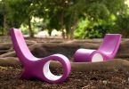 Fish Chiar Viola | Chairs by Satyendra Pakhalé | Fairchild Tropical Botanic Garden in Coral Gables