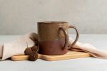 Handmade Brown-Terracotta Natla | Mug in Drinkware by ShellyClayspot. Item made of stoneware