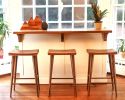 Mid-Century Modern Saddle Stool | Bar Stool in Chairs by The Strong Oaks Woodshop. Item composed of walnut in minimalism or mid century modern style