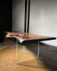 Claro walnut live edge dining table | Tables by Live Edge Lust. Item made of walnut