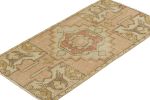 Vintage Turkish Rug in Pink and Cream with Geometric | Area Rug in Rugs by Rug and Kilim