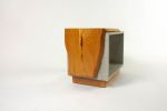 Concrete & Live Edge Solid Cherry Wood Side Table | Tables by Curly Woods. Item composed of oak wood and concrete in contemporary style