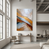 Luminous Drift — Abstract Canvas Artwork in Earth Tones | Prints in Paintings by Alpenglow Workshop. Item composed of canvas in boho or minimalism style