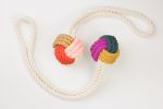 Hand-painted Monkey's Fist Knots | Wall Sculpture in Wall Hangings by Cassandra Smith | Aloft Seattle Redmond in Redmond. Item made of wood with cotton works with contemporary & coastal style
